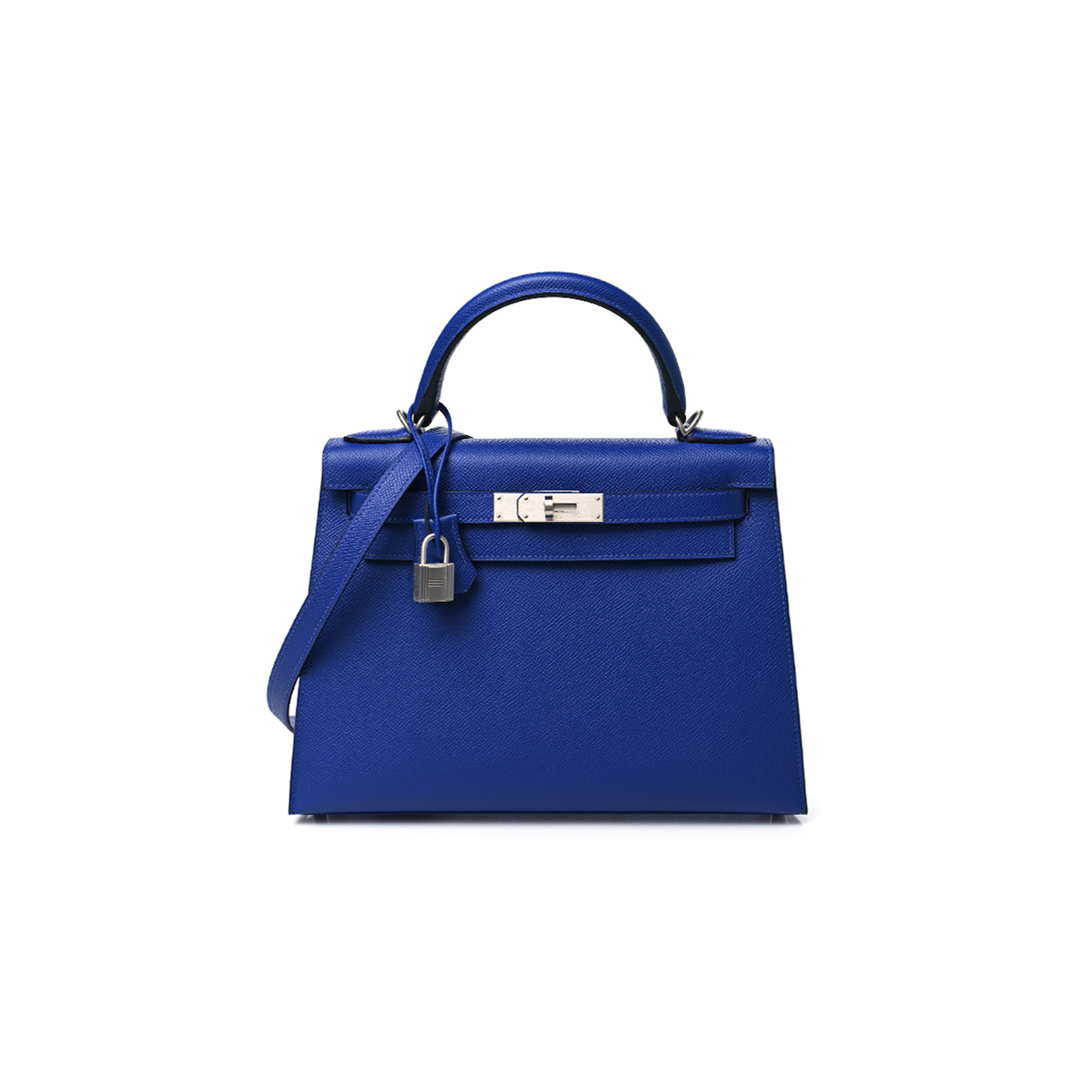 HERMÈS MASTER EPSOM KELLY SELLIER 28 BLEU ELECTRIQUE (28*22*10cm)